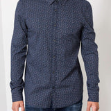 Chemise bleu à motif
