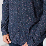 Chemise bleu à motif