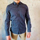 Chemise bleu à motif