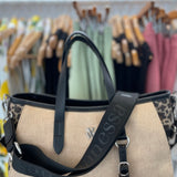 Bethany Tweed Handbag - Beige - VANESSA WU