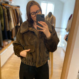 Manteau court oversize en fausse fourrure Evan - Chocolat - SUNCOO