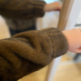 Manteau court oversize en fausse fourrure Evan - Chocolat - SUNCOO