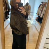 Manteau court oversize en fausse fourrure Evan - Chocolat - SUNCOO