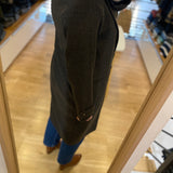 Manteau droit en laine mélangée imprimé - Chocolat - I.CODE