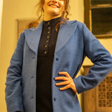 Manteau long - Bleu Céleste - I.Code