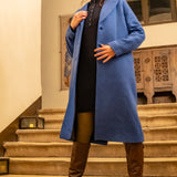 Manteau long - Bleu Céleste - I.Code