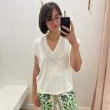T-shirt ample manche tombante Marcellina - Blanc - LA PETITE ETOILE
