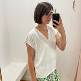 T-shirt ample manche tombante Marcellina - Blanc - LA PETITE ETOILE