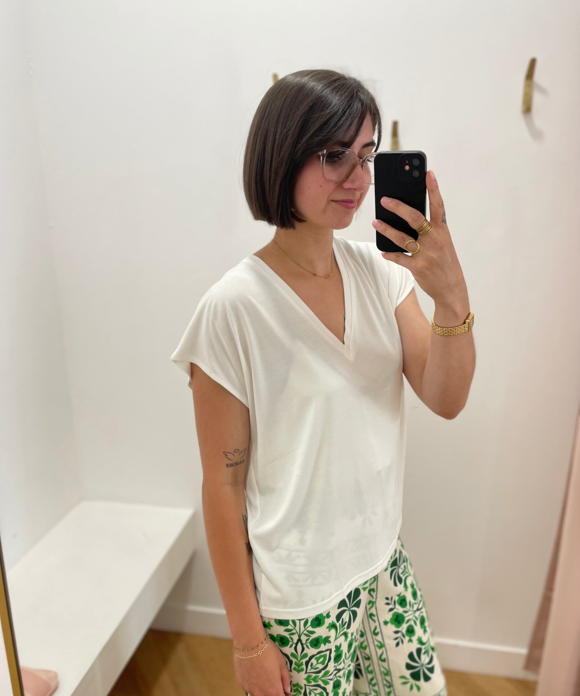 T-shirt ample manche tombante Marcellina - Blanc - LA PETITE ETOILE
