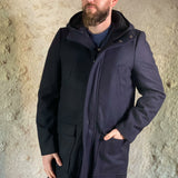 Manteau à capuche Navy