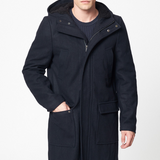 Manteau à capuche Navy