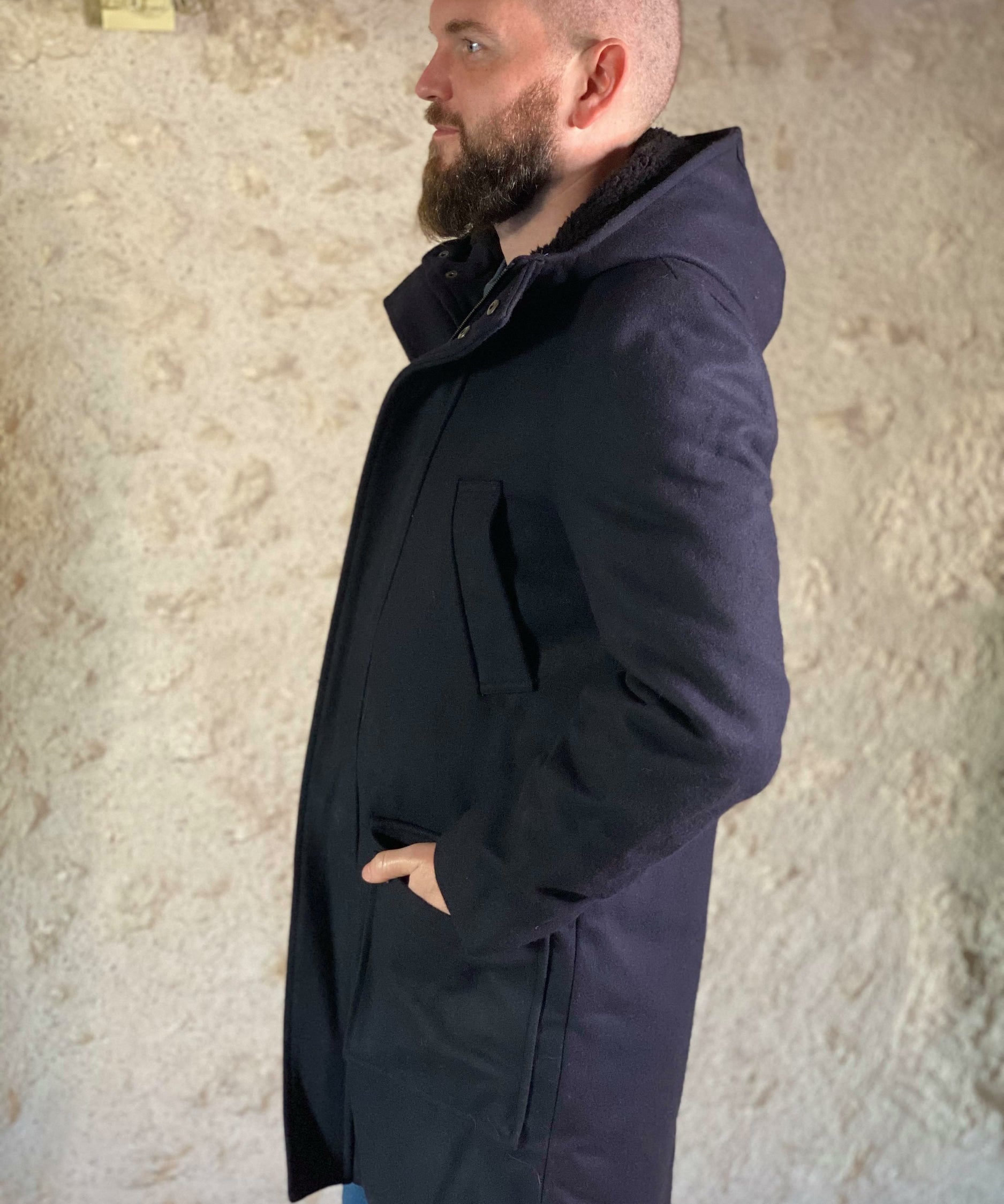 Manteau à capuche Navy