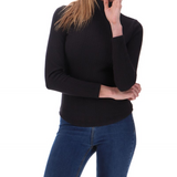 Pull en maille légère col montant Micris - Gris - Sun Valley femme