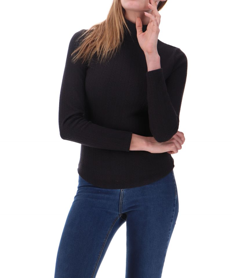 Pull en maille légère col montant Micris - Gris - Sun Valley femme