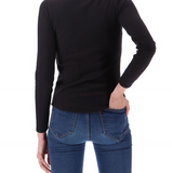 Pull en maille légère col montant Micris - Gris - Sun Valley femme