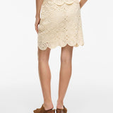 Mini jupe crochet Virisse - Beige - VILA