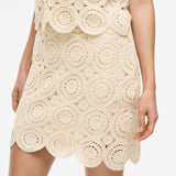 Mini jupe crochet Virisse - Beige - VILA