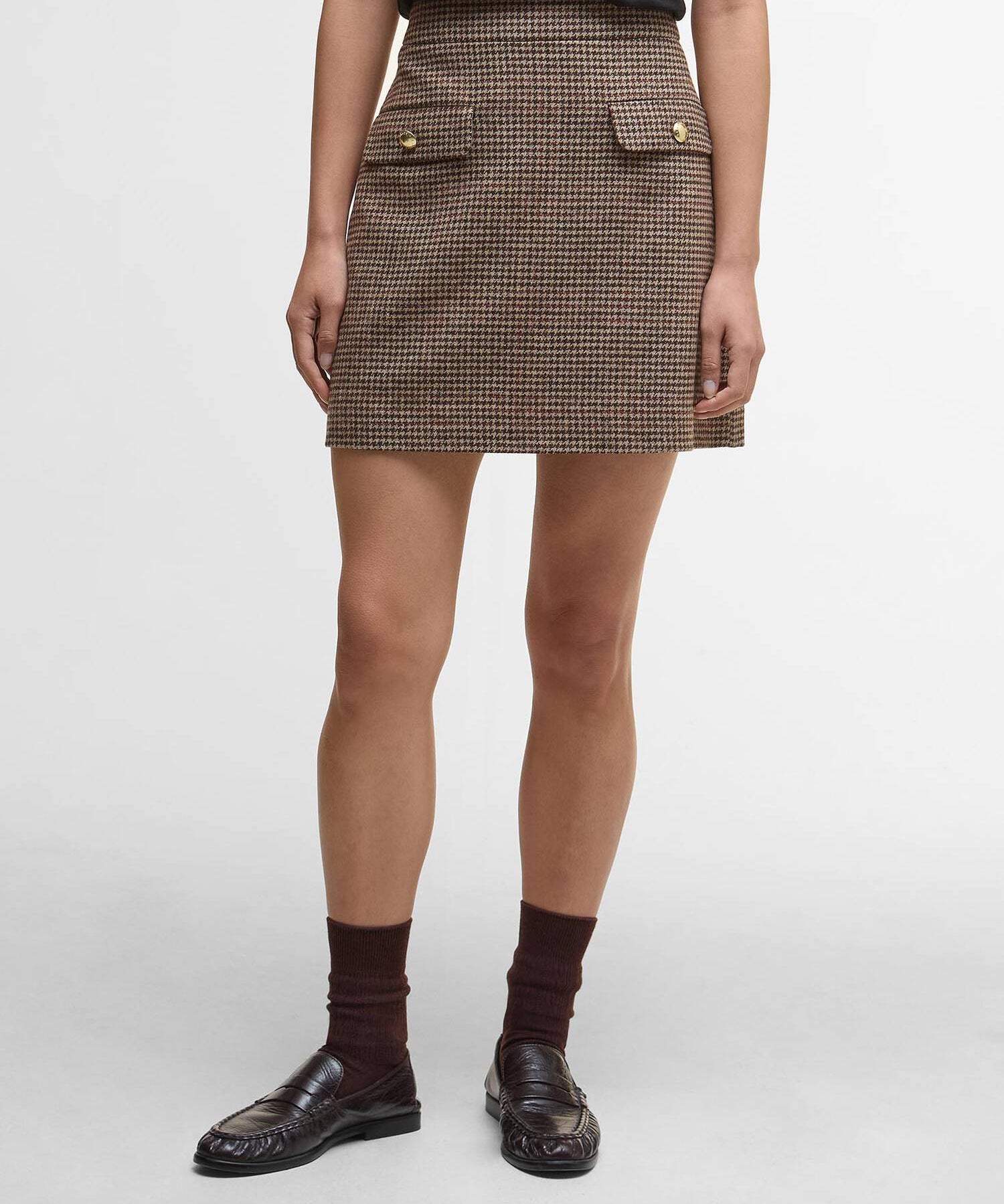 Mini-jupe Sophia en laine - Motifs multiples - BARBOUR FEMME