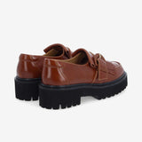 Mocassin semelle crantée Mysen Buckle - Cognac - SCHMOOVE WOMEN
