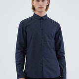 Chemise SLIM imprimé minimaliste - Marine - IKKS MEN