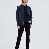 Chemise SLIM imprimé minimaliste - Marine - IKKS MEN