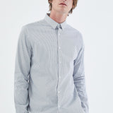 Chemise SLIM imprimé minimaliste EASY CARE - Blanche - IKKS MEN