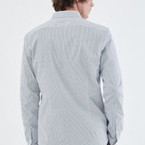 Chemise SLIM imprimé minimaliste EASY CARE - Blanche - IKKS MEN
