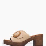 Mules à talon bloc 5611 - Beige - EVA FRUTOS