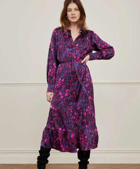 Robe longue Noa - violette - Fabienne Chapot
