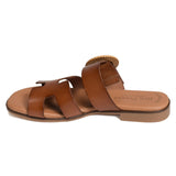 Nu-pieds tige ajourée - Camel - EVA FRUTOS