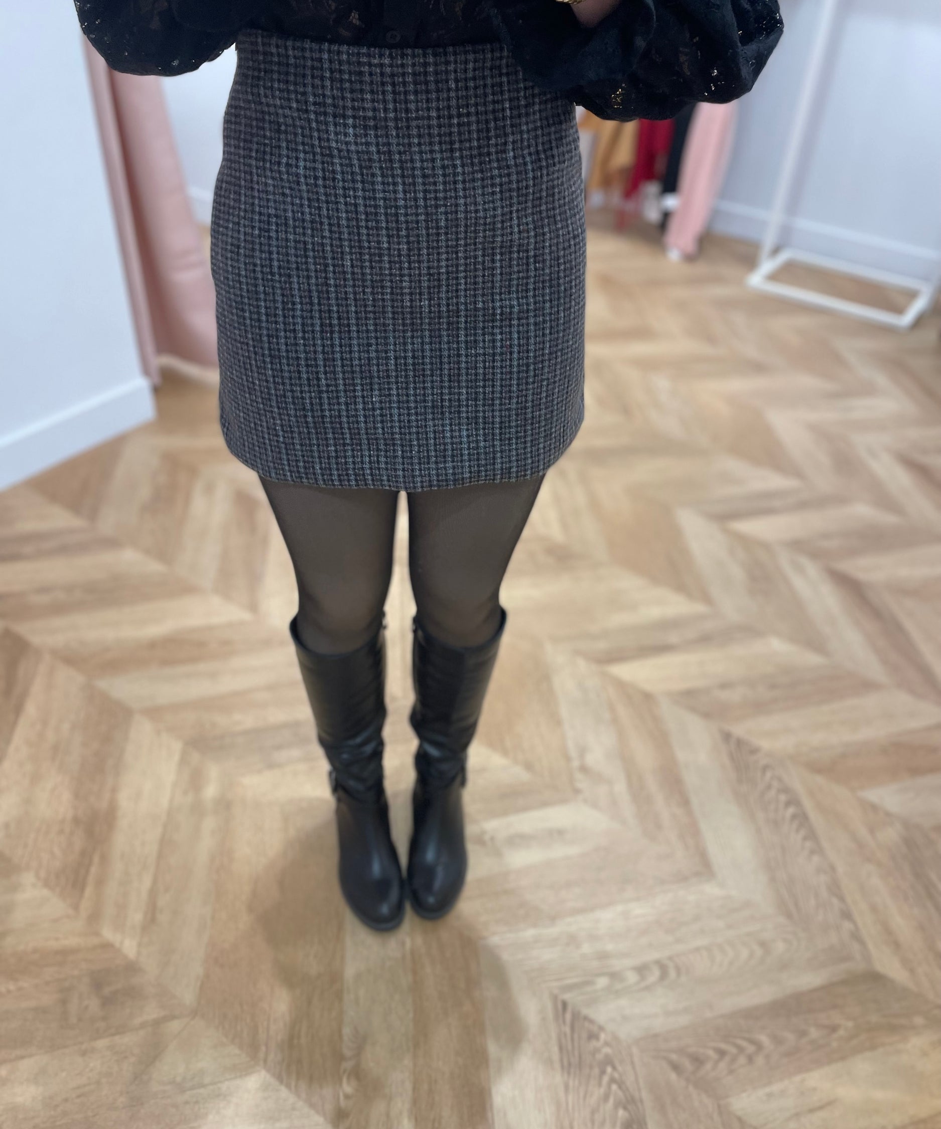 Jupe courte Nuts - Anthracite - GRACE & MILA