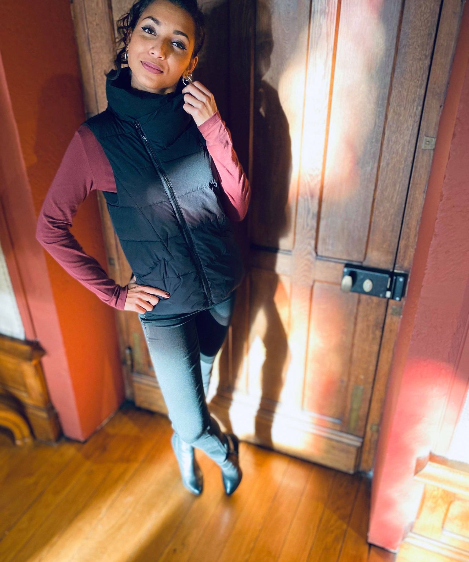Doudoune manches courtes - Noir - Sun valley femme