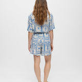 Short ample imprimé resort Objvima - Bleu ciel - OBJECT