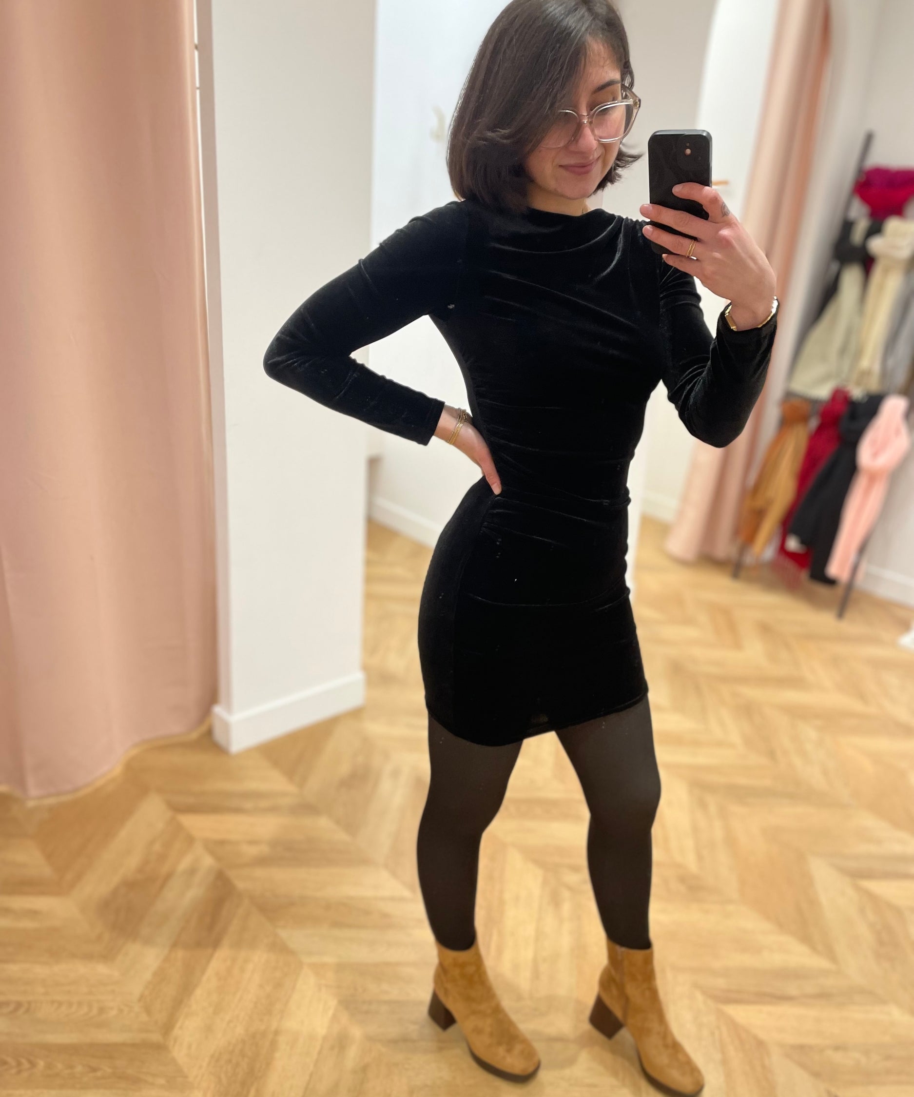 Robe courte Oceane - Noire - GRACE & MILA