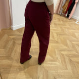 Pantalon large Oscar - Bordeaux - GRACE & MILA