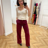 Pantalon large Oscar - Bordeaux - GRACE & MILA