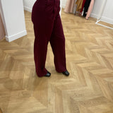 Pantalon large Oscar - Bordeaux - GRACE & MILA