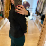 Pull fin en maille tressée avec col fantaisie Pablijo - Noir - SUNCOO