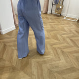 Pantalon large à plis Pamy - Nuage - AN'GE