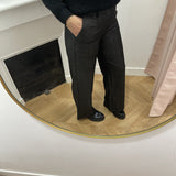 Pantalon à jambe ample Objlisa - Black silver - OBJECT