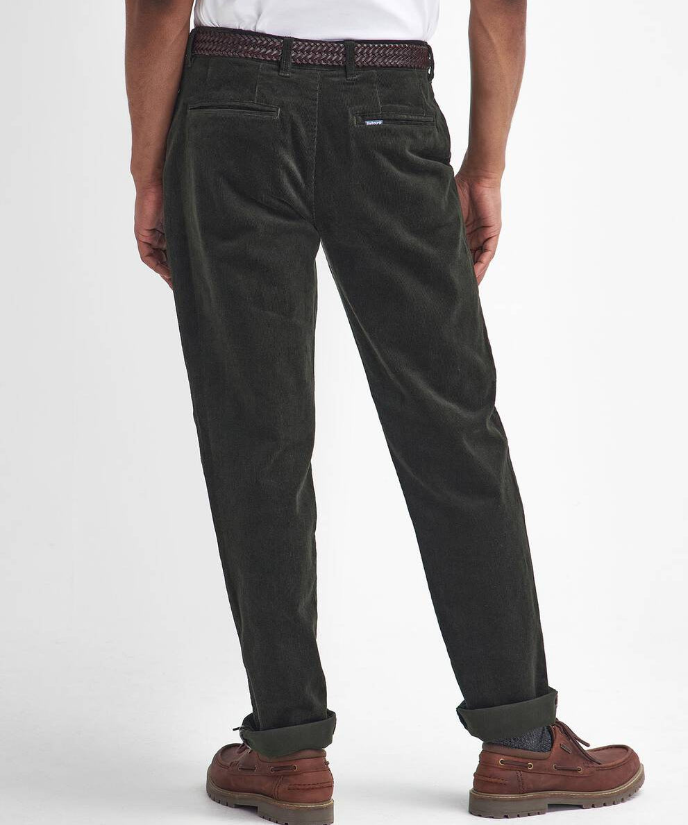 Pantalon ajusté en velours côtelé extensible - Forêt - BARBOUR HOMME