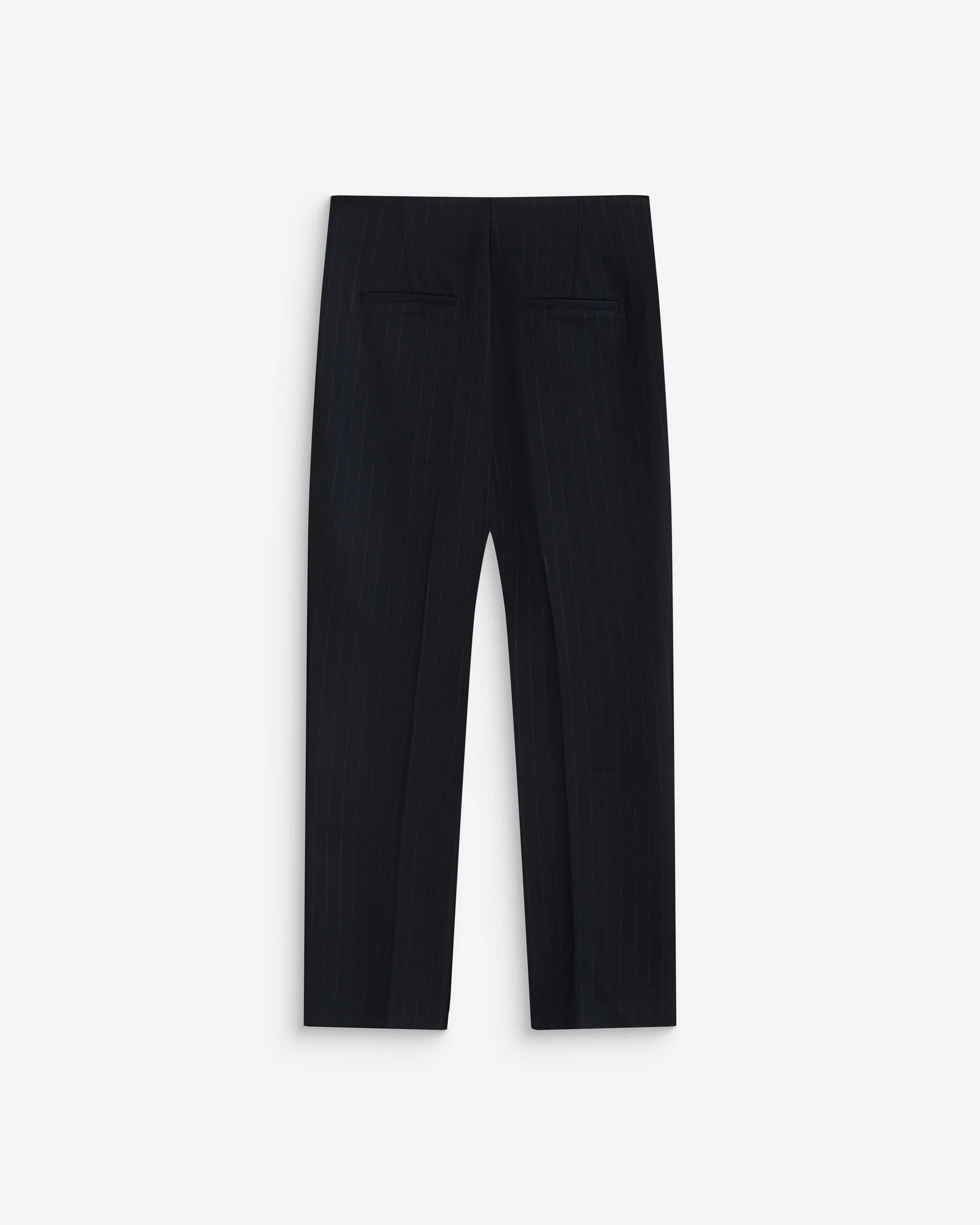 Pantalon capri ADRIAN GRACE & MILA marine à rayures – vue produit de dos