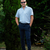 Chemise rayée à manches courte Deerpark - Marine - BARBOUR HOMME