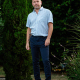 Chemise rayée à manches courte Deerpark - Marine - BARBOUR HOMME