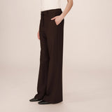 Pantalon de tailleur évasé Singer - Chocolat - GRACE & MILA