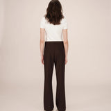 Pantalon de tailleur évasé Singer - Chocolat - GRACE & MILA