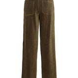 Pantalon large VIKITA VILA Forest Night en velours côtelé – vue de dos