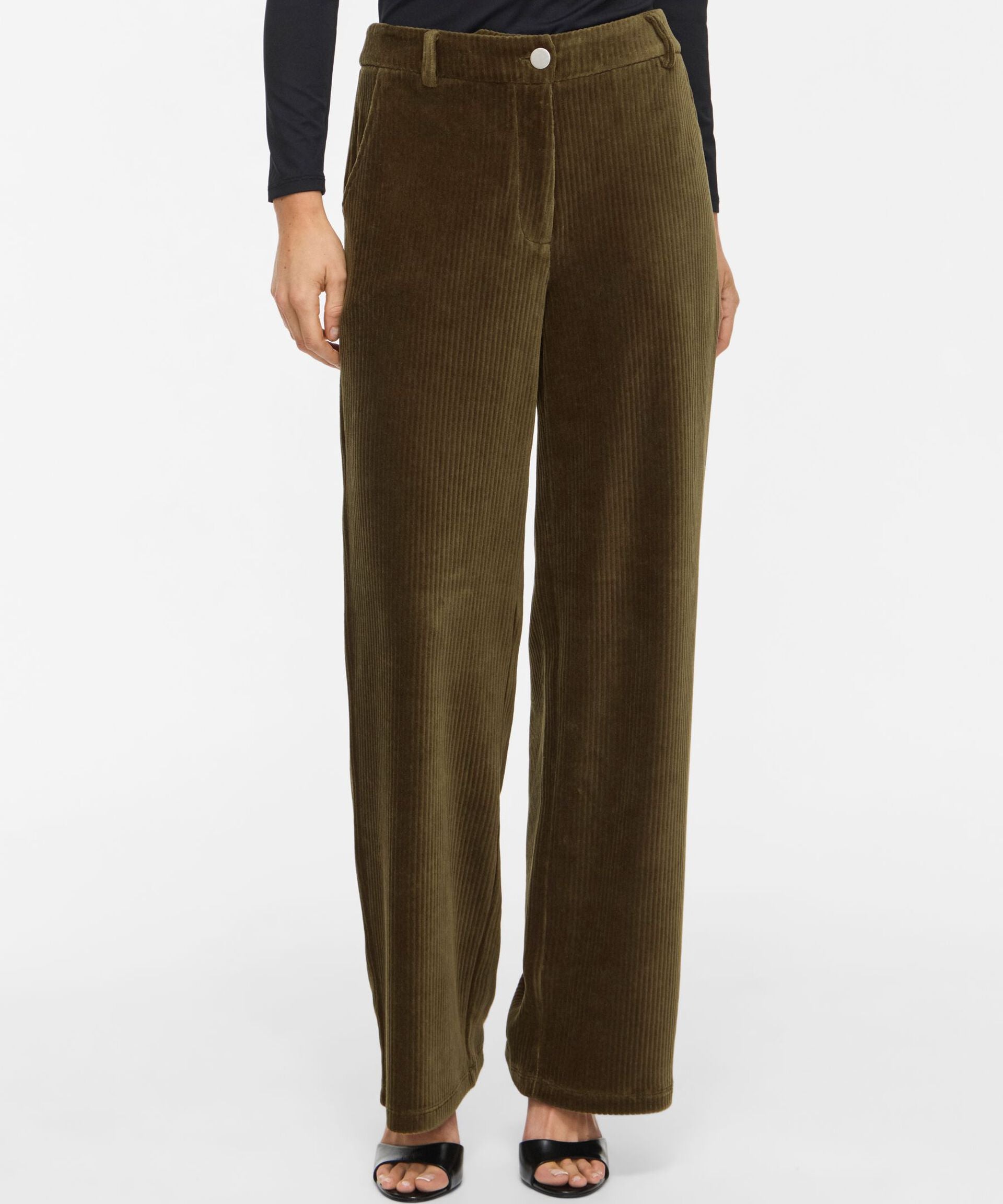 Pantalon large VIKITA VILA Forest Night – vue portée de face