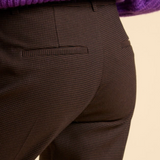Pantalon de costume motif pied-de-puce - Camel - I.Code