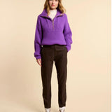 Pantalon de costume motif pied-de-puce - Camel - I.Code